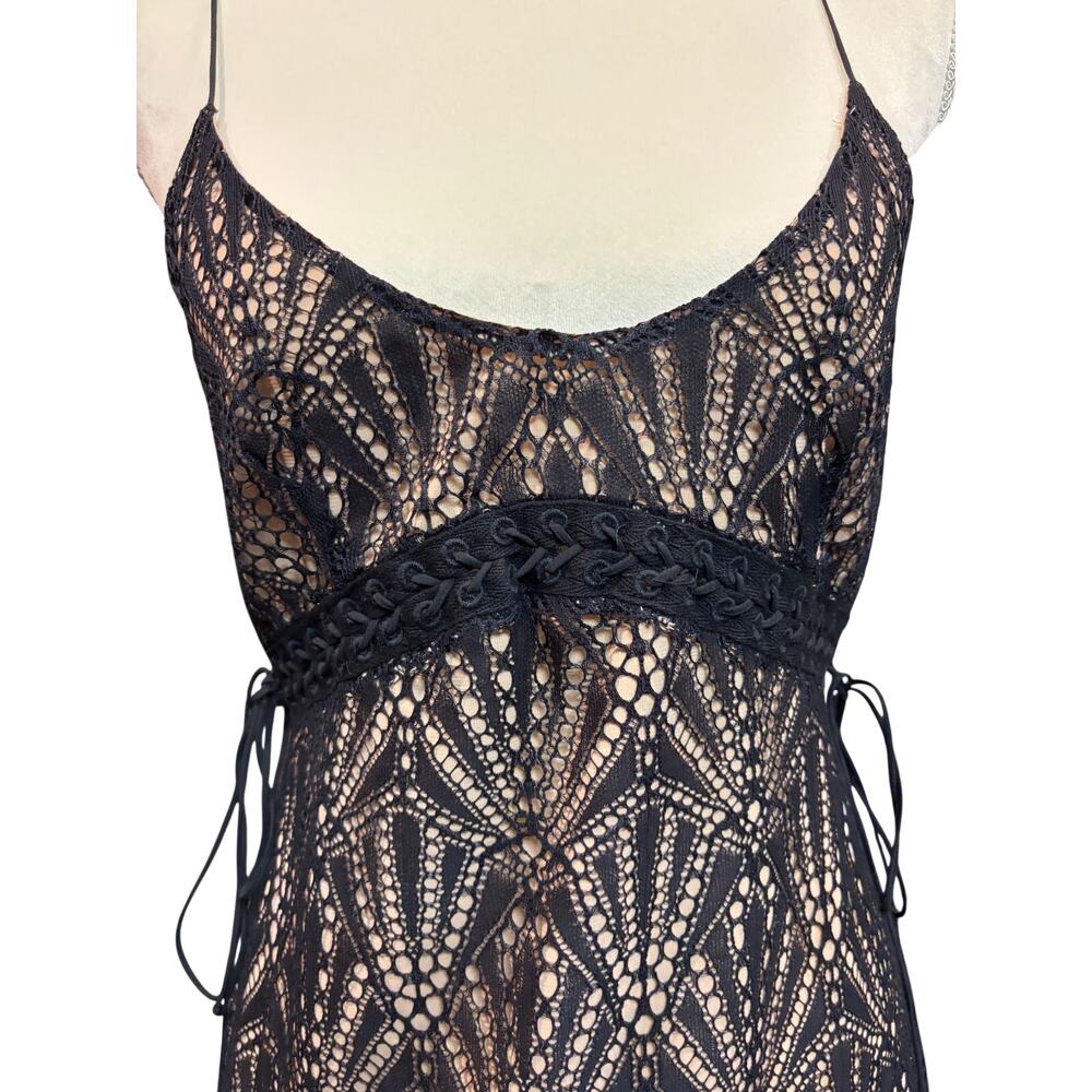 For Love and Lemons Black Lace Mini Dress Size L - Picture 2 of 16